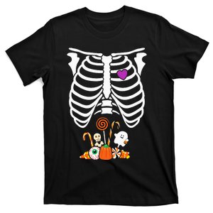 Halloween Candy Skeleton Rib Cage XRay Funny T-Shirt