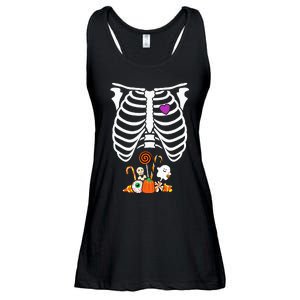 Halloween Candy Skeleton Rib Cage XRay Funny Ladies Essential Flowy Tank