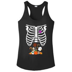 Halloween Candy Skeleton Rib Cage XRay Funny Ladies PosiCharge Competitor Racerback Tank