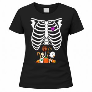 Halloween Candy Skeleton Rib Cage XRay Funny Women's T-Shirt