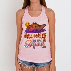 Halloween Cruise Squad Costume Cruise Ship Horror Pumpkin Gift Women's Knotted Racerback Tank