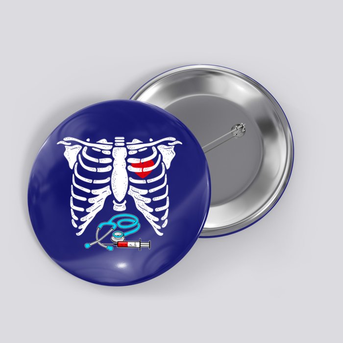 Halloween Costume Skeleton Stethoscope Needle For Nurse Meaningful Gift Button