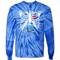 Halloween Costume Skeleton Stethoscope Needle For Nurse Meaningful Gift Tie-Dye Long Sleeve Shirt