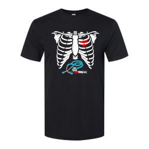 Halloween Costume Skeleton Stethoscope Needle For Nurse Meaningful Gift Softstyle CVC T-Shirt