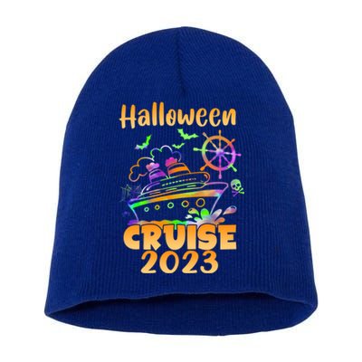 Halloween Cruise Squad Cruising Crew Spooky Season Family Gift Short Acrylic Beanie