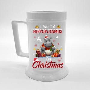 Hippo Candy Santa I Want A Hippopotamus For Christmas Beer Stein