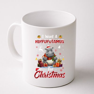 Hippo Candy Santa I Want A Hippopotamus For Christmas Coffee Mug