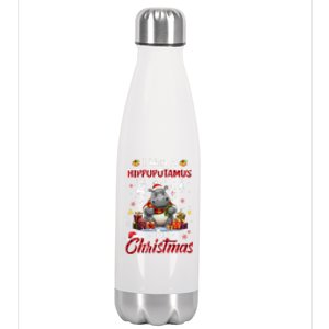 Hippo Candy Santa I Want A Hippopotamus For Christmas Stainless Steel Insulated Water Bottle