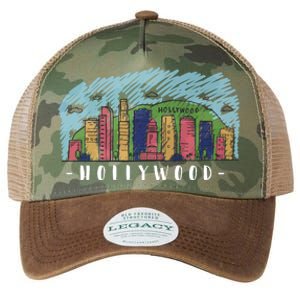 Hollywood Cartoon Style Illustration Legacy Tie Dye Trucker Hat