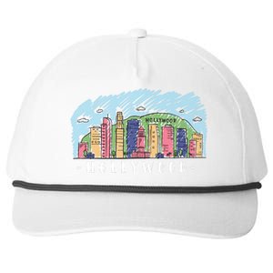 Hollywood Cartoon Style Illustration Snapback Five-Panel Rope Hat