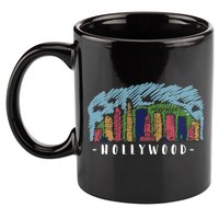 Hollywood Cartoon Style Illustration 11oz C Handle Ceramic Mug