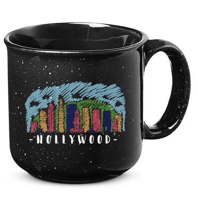 Hollywood Cartoon Style Illustration 15oz Campfire Ceramic Mug