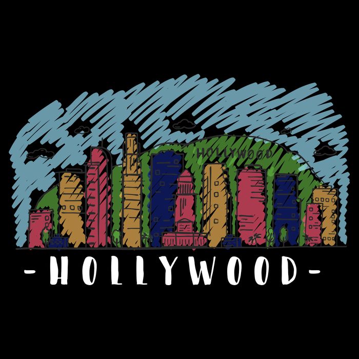 Hollywood Cartoon Style Illustration 16 in Basic Backpack