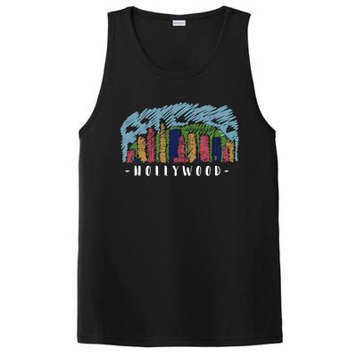 Hollywood Cartoon Style Illustration PosiCharge Competitor Tank