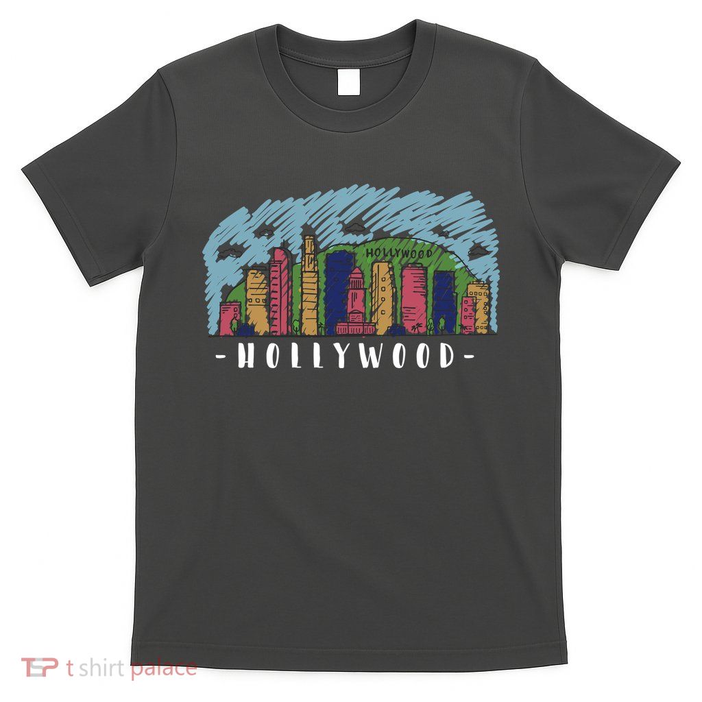 Hollywood Cartoon Style Illustration T-Shirt