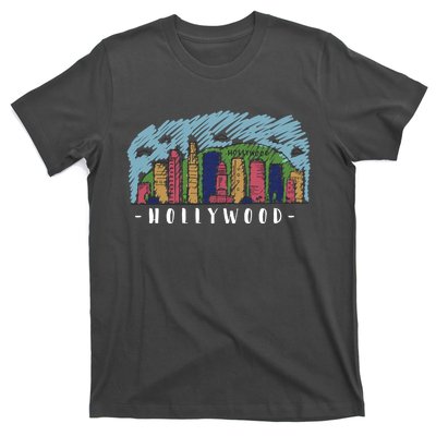 Hollywood Cartoon Style Illustration T-Shirt