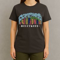 Hollywood Cartoon Style Illustration T-Shirt
