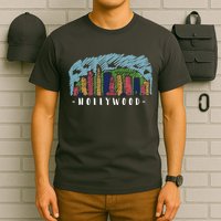 Hollywood Cartoon Style Illustration T-Shirt
