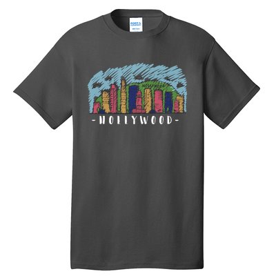 Hollywood Cartoon Style Illustration Tall T-Shirt