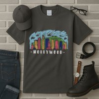 Hollywood Cartoon Style Illustration Tall T-Shirt