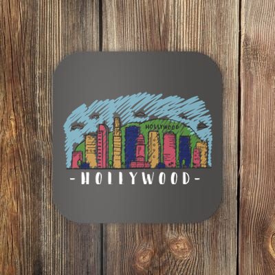 Hollywood Cartoon Style Illustration Coaster