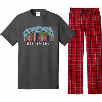 Hollywood Cartoon Style Illustration Pajama Set