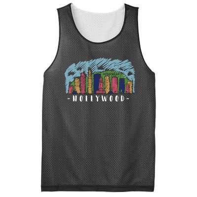 Hollywood Cartoon Style Illustration Mesh Reversible Basketball Jersey Tank