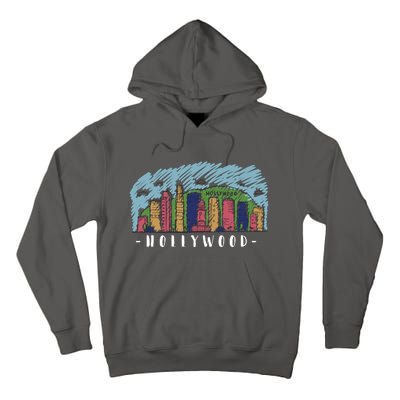 Hollywood Cartoon Style Illustration Tall Hoodie