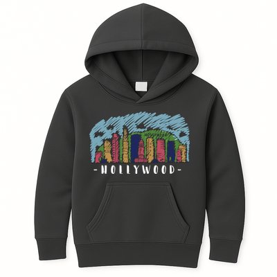 Hollywood Cartoon Style Illustration Kids Hoodie