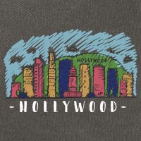Hollywood Cartoon Style Illustration Cotton Canvas Backpack