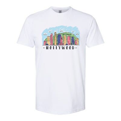 Hollywood Cartoon Style Illustration Softstyle® CVC T-Shirt