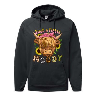 Highland Cow Scottish Highland Cow Performance Fleece Hoodie