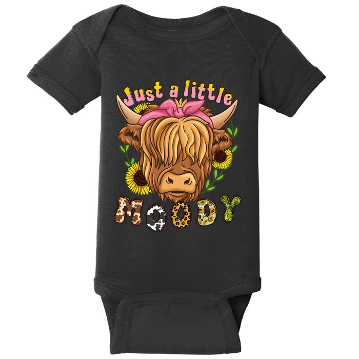 Highland Cow Scottish Highland Cow Baby Bodysuit