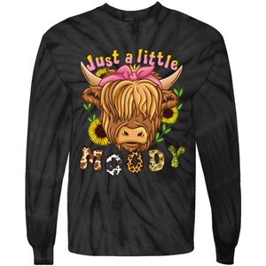 Highland Cow Scottish Highland Cow Tie-Dye Long Sleeve Shirt