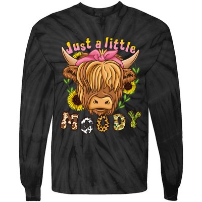 Highland Cow Scottish Highland Cow Tie-Dye Long Sleeve Shirt