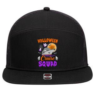 Halloween Cruise Squad Cruising Crew Spooky Season Cute Gift 7 Panel Mesh Trucker Snapback Hat