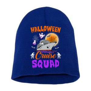 Halloween Cruise Squad Cruising Crew Spooky Season Cute Gift Short Acrylic Beanie