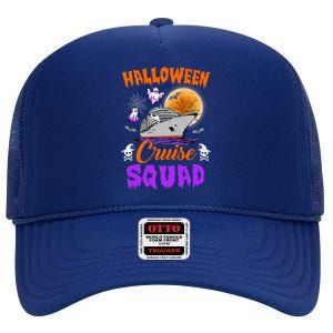 Halloween Cruise Squad Cruising Crew Spooky Season Cute Gift High Crown Mesh Back Trucker Hat