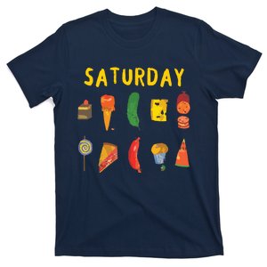 Hungry Caterpillars SATURDAY Funny Fruit Lover Vegan T-Shirt