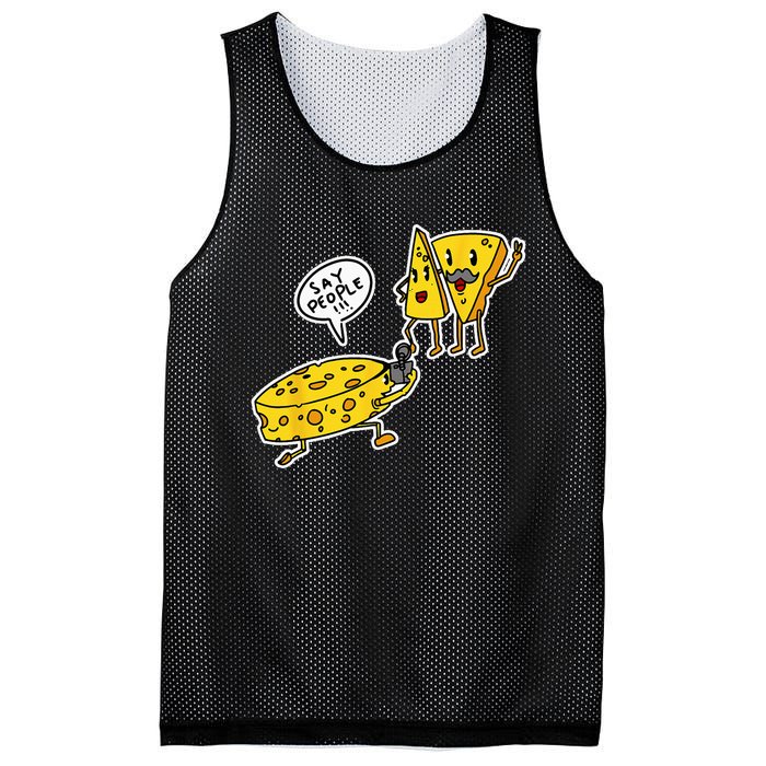 Humorous Cheese Say People Funny Photographer Quote Pun Mesh Reversible Basketball Jersey Tank