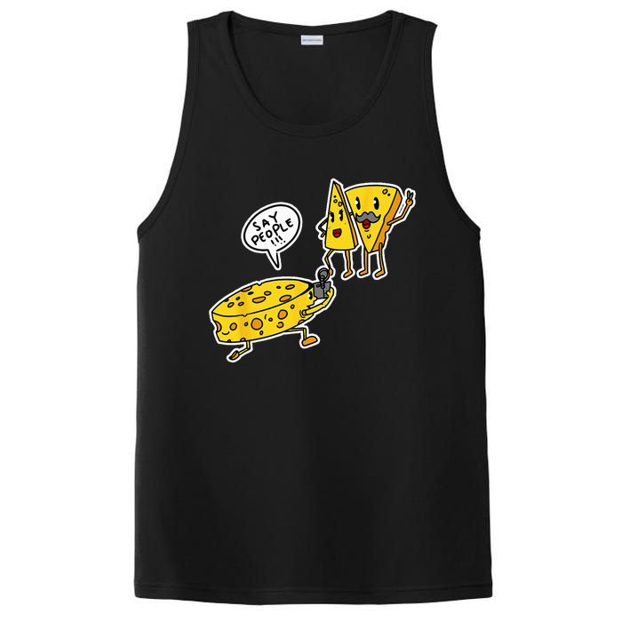 Humorous Cheese Say People Funny Photographer Quote Pun PosiCharge Competitor Tank