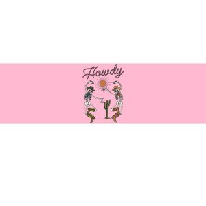 Howdy Cowboy Skeleton Dancing Country Girl Western Bumper Sticker