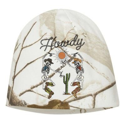 Howdy Cowboy Skeleton Dancing Country Girl Western Kati - Camo Knit Beanie