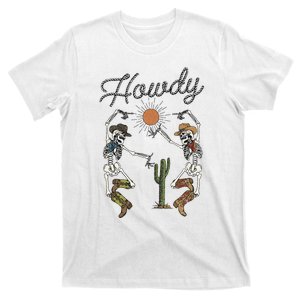 Howdy Cowboy Skeleton Dancing Country Girl Western T-Shirt