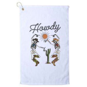 Howdy Cowboy Skeleton Dancing Country Girl Western Platinum Collection Golf Towel