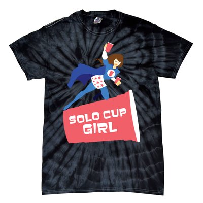 Halloween Costume Solo Cup Gift Funny Women Beer Tie-Dye T-Shirt