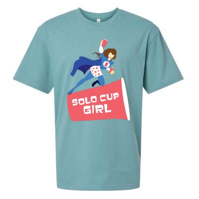 Halloween Costume Solo Cup Gift Funny Women Beer Sueded Cloud Jersey T-Shirt