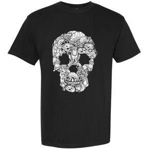 Halloween Cat Skull Costume for Cat Lovers Garment-Dyed Heavyweight T-Shirt