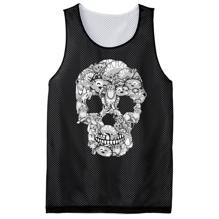 Halloween Cat Skull Costume for Cat Lovers Mesh Reversible Basketball Jersey Tank