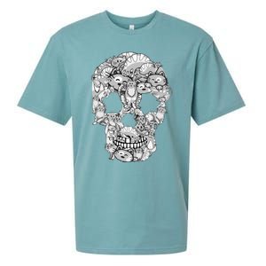 Halloween Cat Skull Costume for Cat Lovers Sueded Cloud Jersey T-Shirt